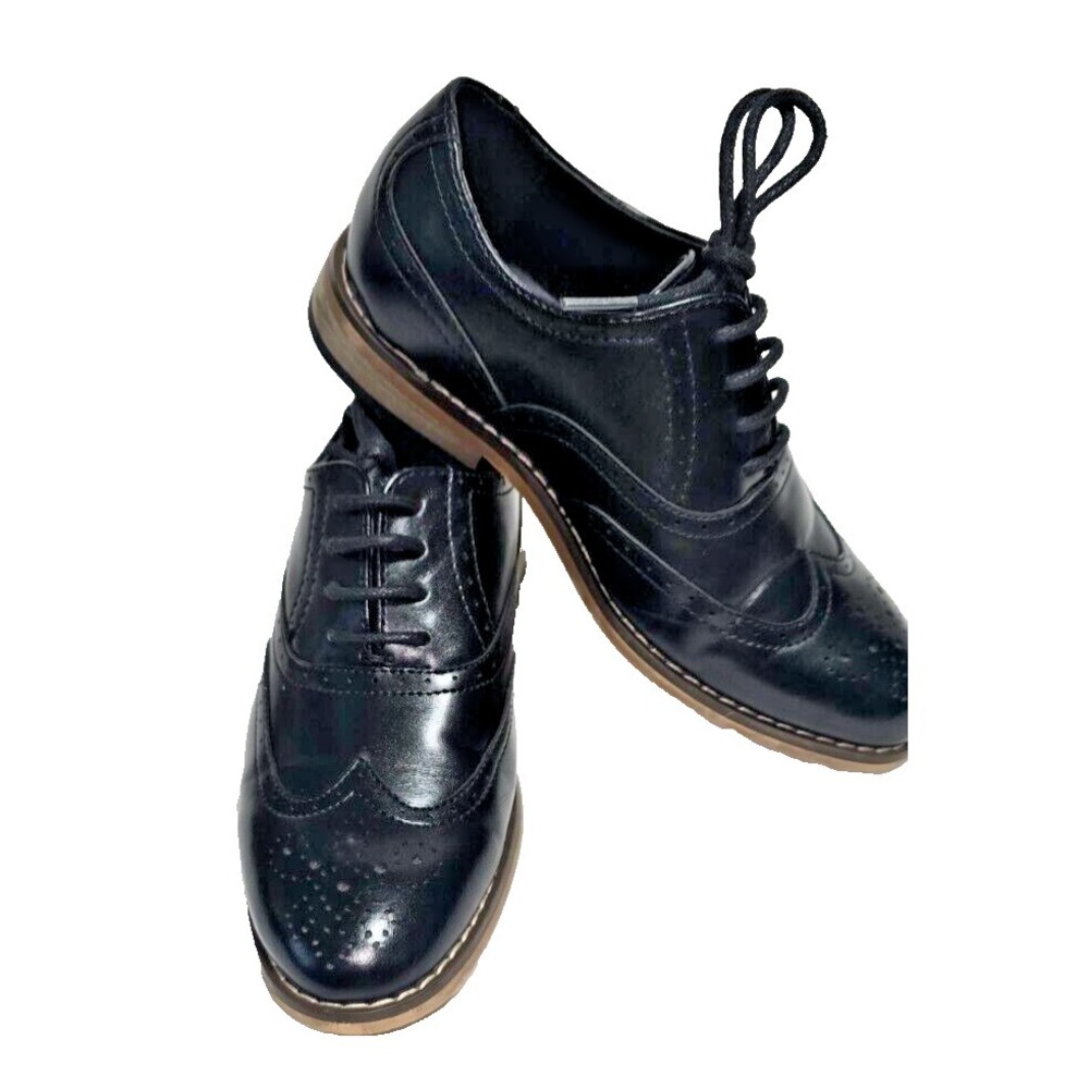 stacy adams boys dunbar wing tip brogue shoes size‎ 12m